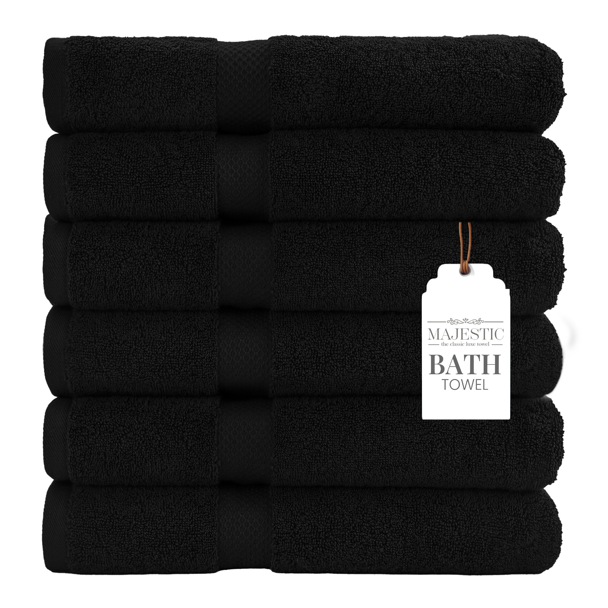 Majestic Premium Bath Towels 24 x 48 Pack of 6