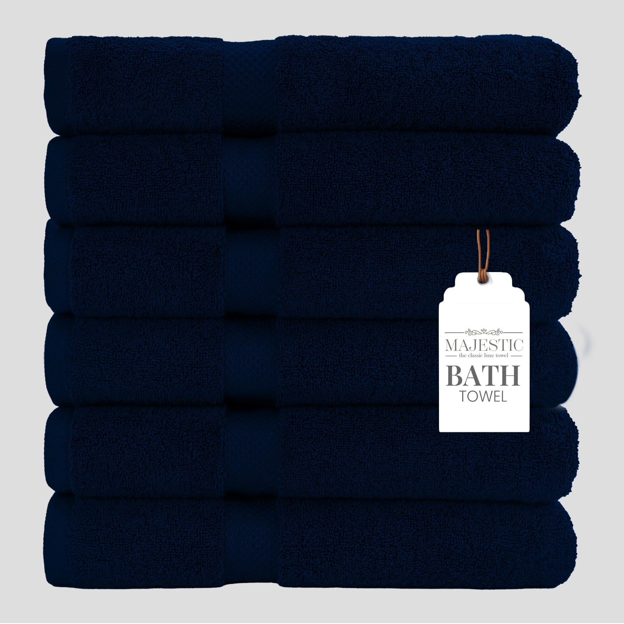 Majestic Premium Bath Towels 24 x 48 Pack of 6