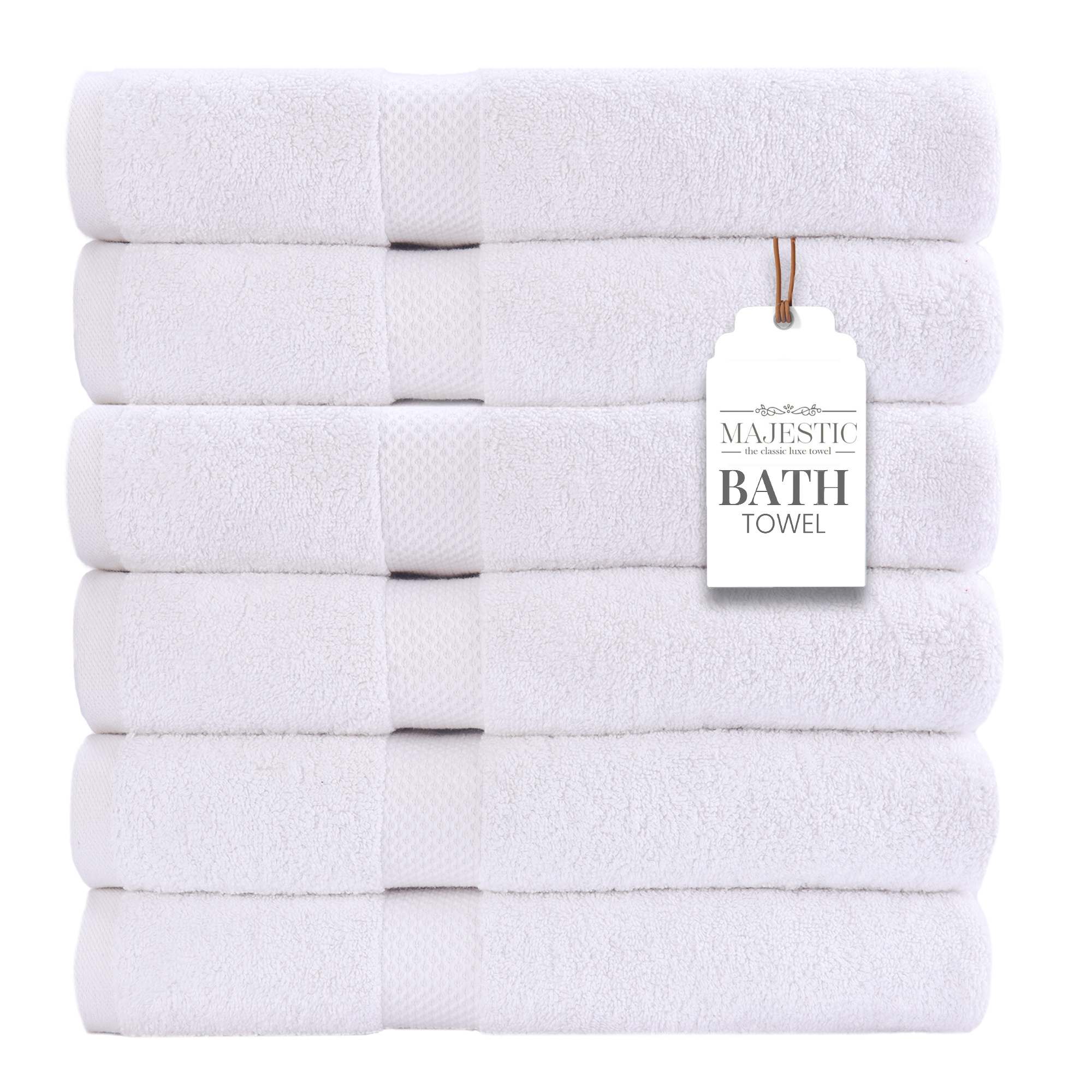 Majestic Premium Bath Towels 24 x 48 Pack of 6