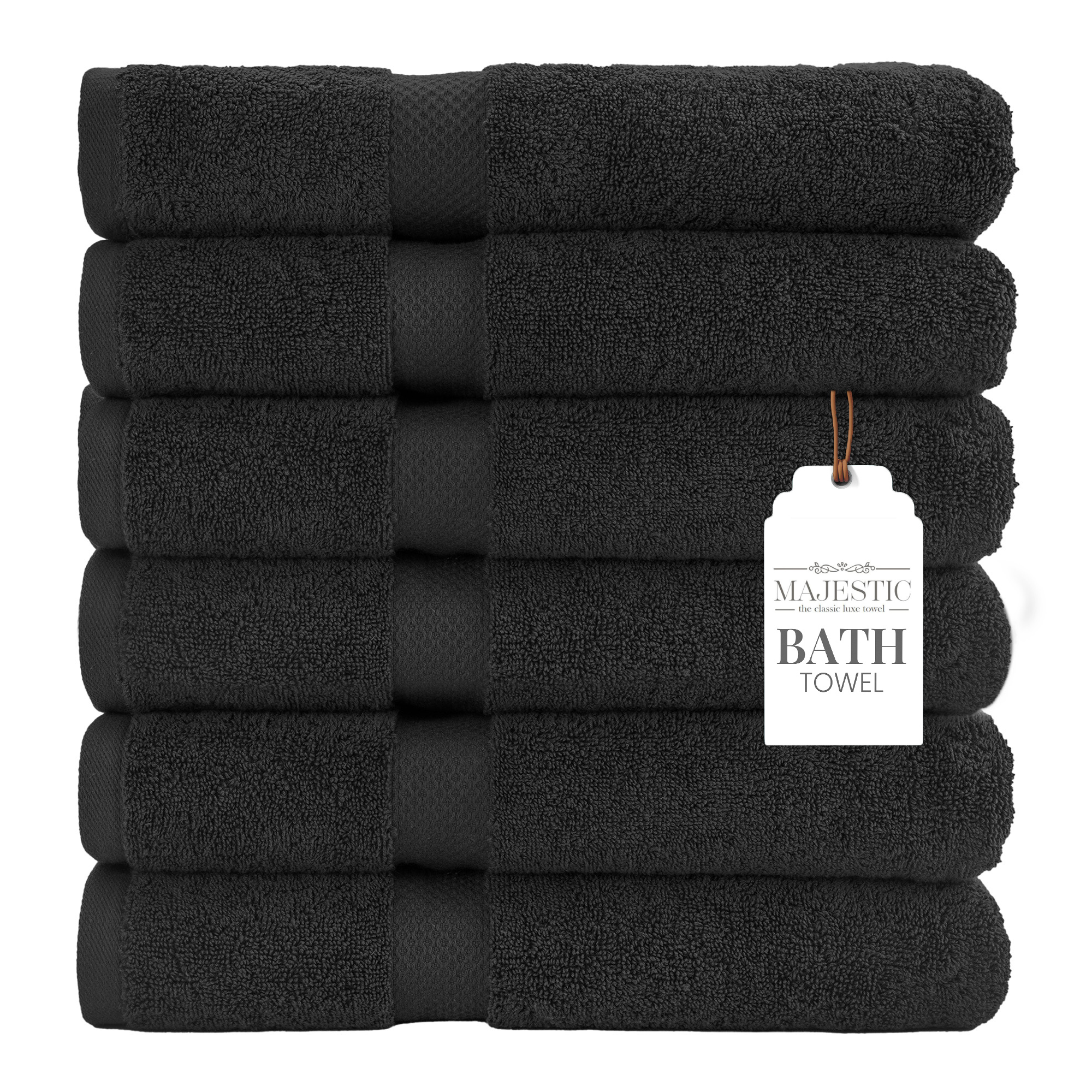 Majestic Premium Bath Towels 24 x 48 Pack of 6