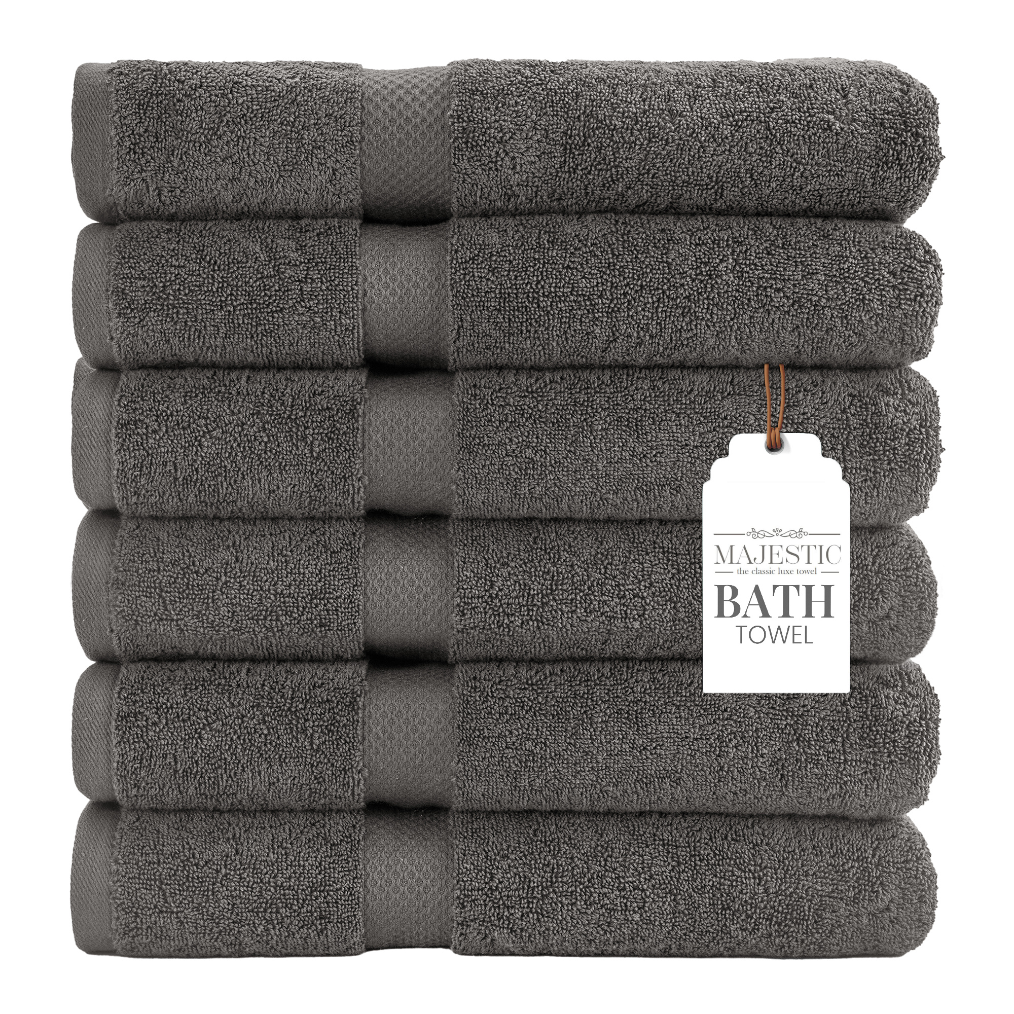 Majestic Premium Bath Towels 24 x 48 Pack of 6